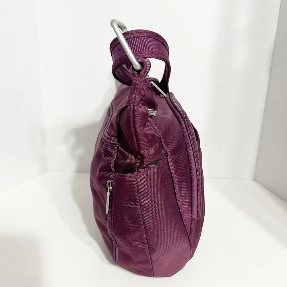 Travelon Anti-Theft Classic Crossbody Shoulder Bucket Bag Adjustable Strap 💜